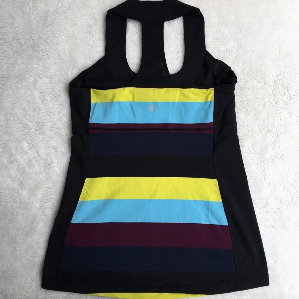 Lululemon Scoop Neck Striped Tank Top Size 6